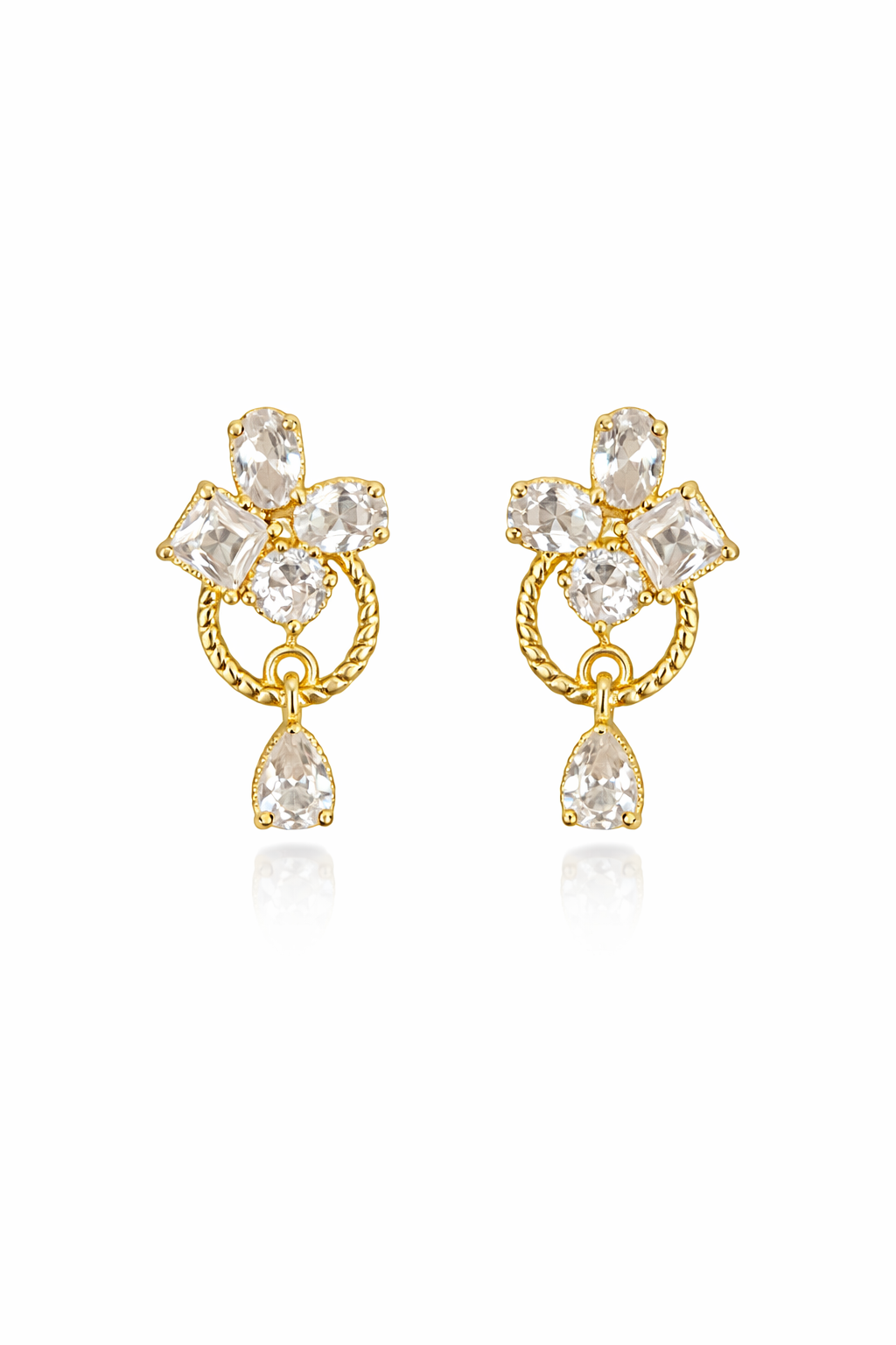 Kristall Ohrstecker Tropfen