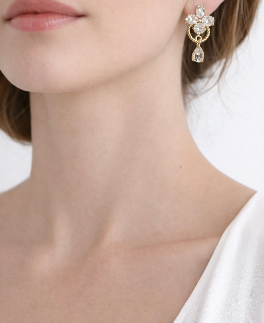 Kristall Ohrstecker Tropfen