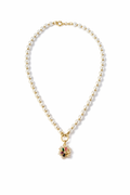 Perlenkette mit bunter Blume