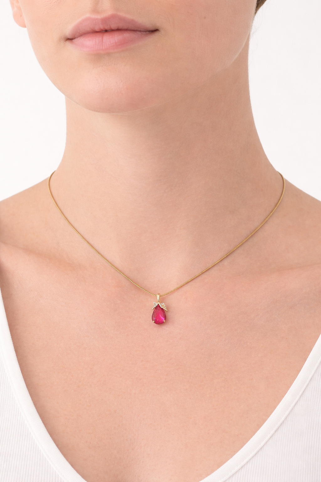 Pink Drop Kette