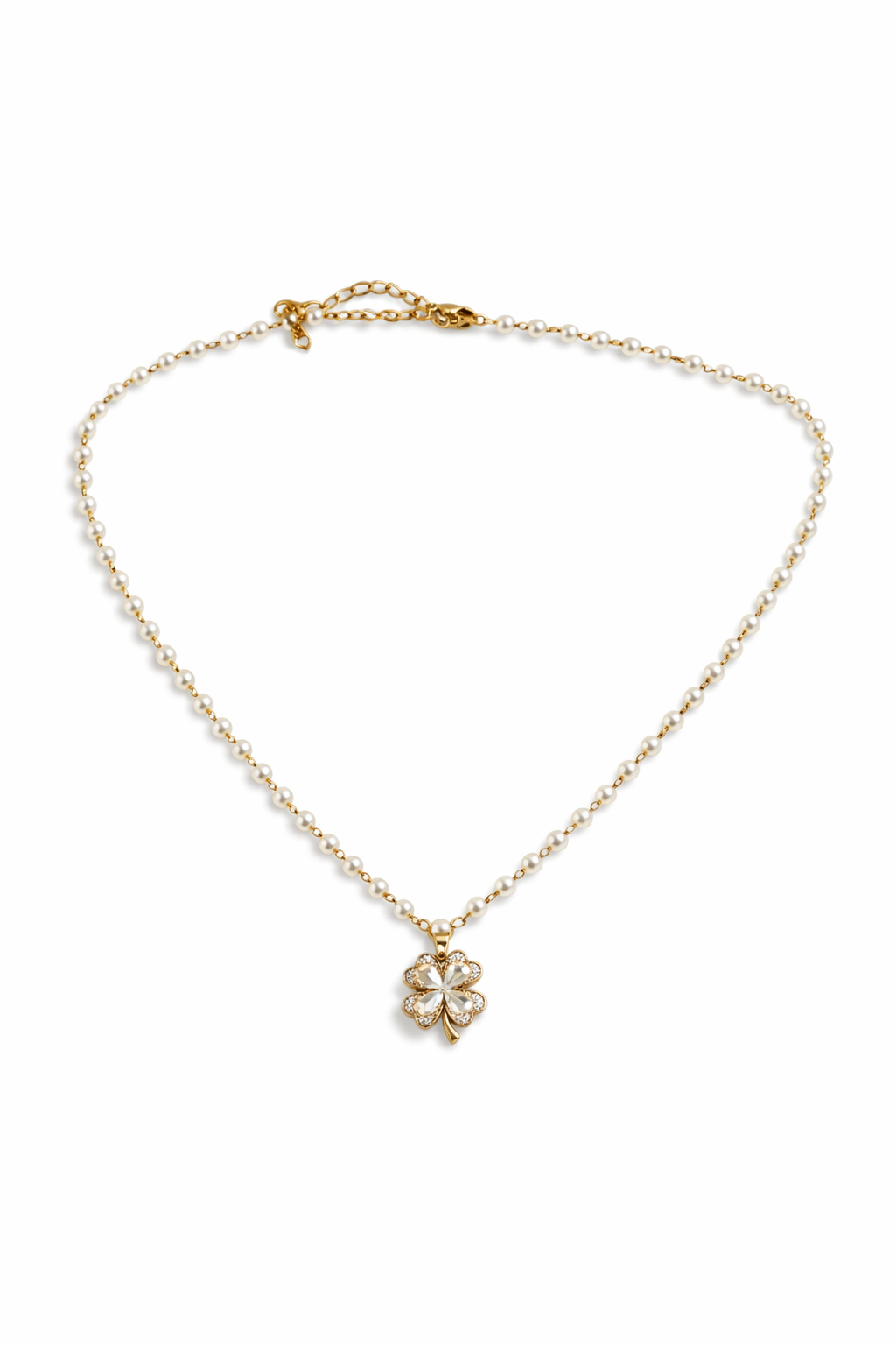 Goldene Glücksklee-Kette