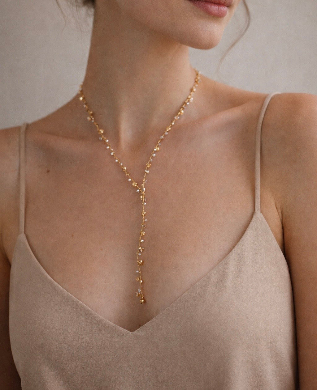 Y-Kette Golden Drops